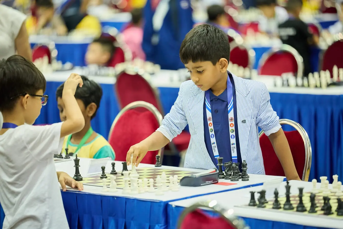 Riyaan playing for India at the ASEAN+ Championships in Singapore